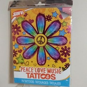 Tattoos Peace Love Music 79 Temporary Tattoos